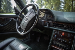 mercedes benz 560 sec c123 zielony auto na ślub