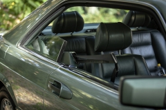 mercedes benz 560 sec c123 zielony auto na ślub