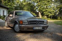 auto na ślub mercedes benz luksus 560 sec v8 przód