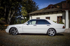 samochód do ślubu mercedes benz w140 s klasa s600 auto do ślubu