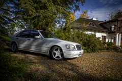 samochód do ślubu mercedes benz w140 s klasa s600 v12 do ślubu