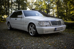samochód do ślubu mercedes benz w140 s klasa s600 v12 do ślubu